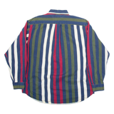 TOMMY HILFIGER Mens Shirt Green Striped Long Sleeve M