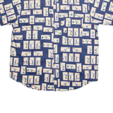 NAUTICA Mens Shirt Blue Crazy Pattern XL