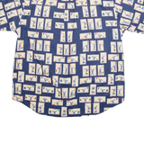 NAUTICA Mens Shirt Blue Crazy Pattern XL