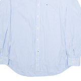 TOMMY HILFIGER Mens Shirt Blue Striped Long Sleeve M