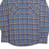 WRANGLER Mens Shirt Blue Check Long Sleeve S
