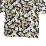 CAMPIA Mens Hawaiian Shirt Black Floral XL