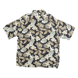 CAMPIA Mens Hawaiian Shirt Black Floral XL