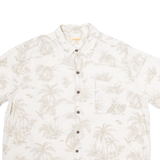 SIDEOUT Mens Hawaiian Shirt Grey Floral XL