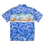 ALOHA REPUBLIC Mens Hawaiian Shirt Blue Floral S