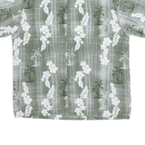 OXIDE Mens Hawaiian Shirt Green Floral S