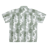 OXIDE Mens Hawaiian Shirt Green Floral S