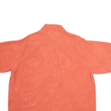 CARIBBEAN Mens Shirt Red Silk Floral L