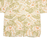 THIRD COAST Mens Hawaiian Shirt Beige Floral L