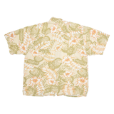 THIRD COAST Mens Hawaiian Shirt Beige Floral L