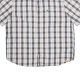 CARHARTT Mens Shirt White Check 2XL