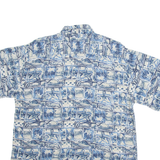 UN TIED Mens Shirt Blue Crazy Pattern L