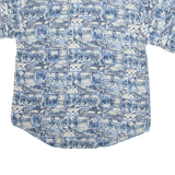 UN TIED Mens Shirt Blue Crazy Pattern L