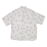 SEIDEN STICK Mens Shirt Grey 90s Crazy Pattern L