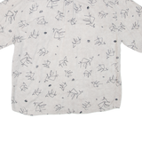 SEIDEN STICK Mens Shirt Grey 90s Crazy Pattern L