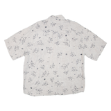 SEIDEN STICK Mens Shirt Grey 90s Crazy Pattern L