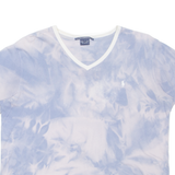 RALPH LAUREN SPORT Womens Tie Dye T-Shirt Purple V-Neck L