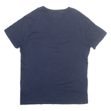 TOMMY HILFIGER Mens T-Shirt Blue V-Neck M