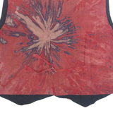NO TREND Mens Waistcoat Red Crazy Pattern M