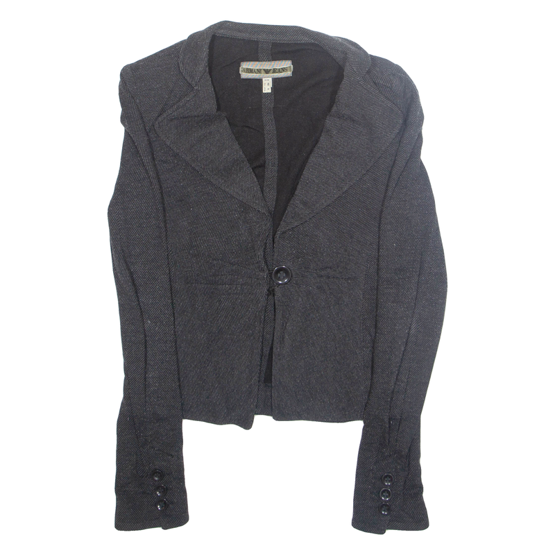 ARMANI JEANS Womens Blazer Jacket Grey Viscose S