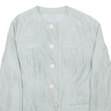 Womens Blazer Jacket Green Silk UK 16