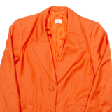 MAENA Womens Blazer Jacket Orange M