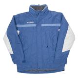 COLUMBIA Mens Coat Blue Nylon M