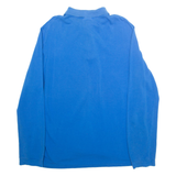 LACOSTE Mens Polo Shirt Blue Long Sleeve L