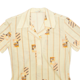 ORLY Womens Polo Shirt Yellow Striped M