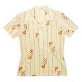 ORLY Womens Polo Shirt Yellow Striped M