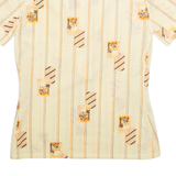 ORLY Womens Polo Shirt Yellow Striped M