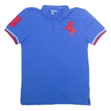 GIORDANO Mens Polo Shirt Blue M