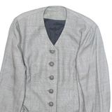 Womens Blazer Jacket Grey Houndstooth M