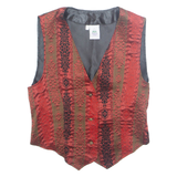 NEW FAST Mens Waistcoat Black Crazy Pattern M