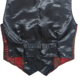 NEW FAST Mens Waistcoat Black Crazy Pattern M