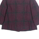 MODELE Womens Blazer Jacket Purple Plaid L
