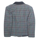 BIEMME Womens Blazer Jacket White Wool Houndstooth M