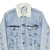 REFINERY REPUBLIC Mens Sherpa Lined Denim Jacket Blue M