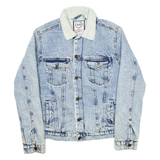 REFINERY REPUBLIC Mens Sherpa Lined Denim Jacket Blue M
