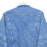 MICHAEL CHARLES Mens Sherpa Lined Denim Jacket Blue M