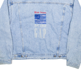 SYDNEY FLETCHER Mens Denim Jacket Blue L