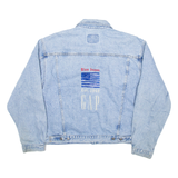 SYDNEY FLETCHER Mens Denim Jacket Blue L