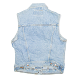 AUTHENTIC Womens Denim Gilet Blue 90s M