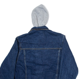 WEEKEND Mens Denim Jacket Blue Hooded M