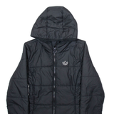 ADIDAS Womens Puffer Coat Black Hooded UK 8