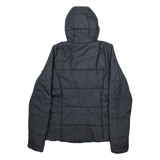 ADIDAS Womens Puffer Coat Black Hooded UK 8