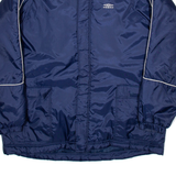 UMBRO Mens Puffer Coat Blue Nylon 2XL