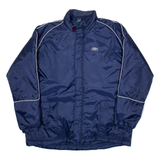 UMBRO Mens Puffer Coat Blue Nylon 2XL