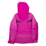 COLUMBIA Womens Rain Coat Pink Nylon Hooded XS