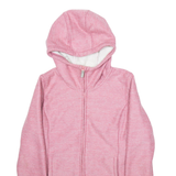 BENCH Sherpa Lined Womens Quilted Jacket Pink Hooded S